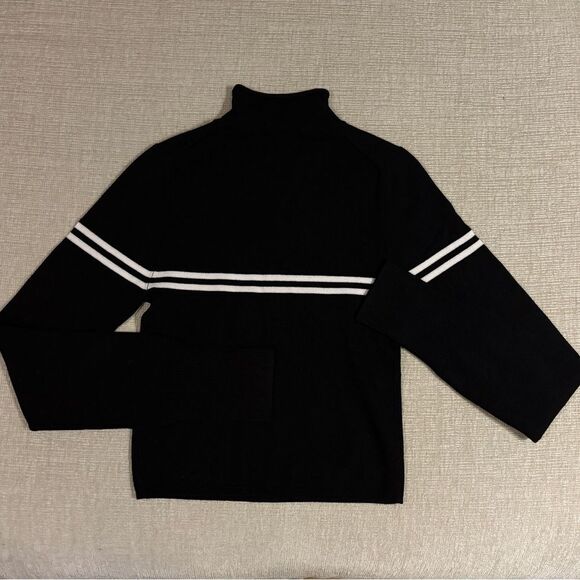 Urban Outfitters Angelo Mock Neck Black White Stripe Pullover Sweater XS NWT NEW - Picture 6 of 7